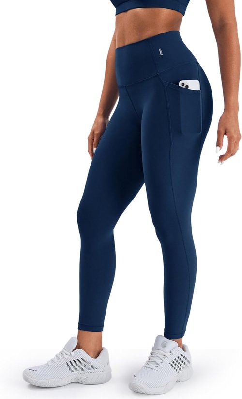 K-Swiss Women's Leggings - Soft, Stretchy High Waist 25" Yoga Pants with Pockets for Athletic Comfort