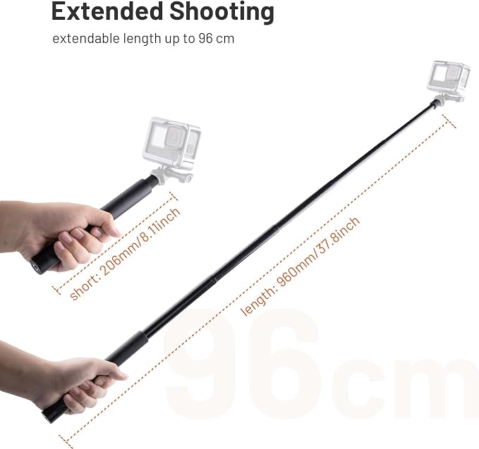 PGYTECH Extendable Selfie Stick Aluminum Long Pole Invisible