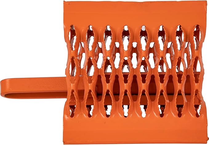 Buyers Products WC091061 Orange Powder Coated Galvanized Serrated Wheel Chock with Built-in Handle, 9 x 10 x 6 Inch, Extra Grip for Off-Road, Ice & Snow Conditions; Stable Tire & Trailer Chock