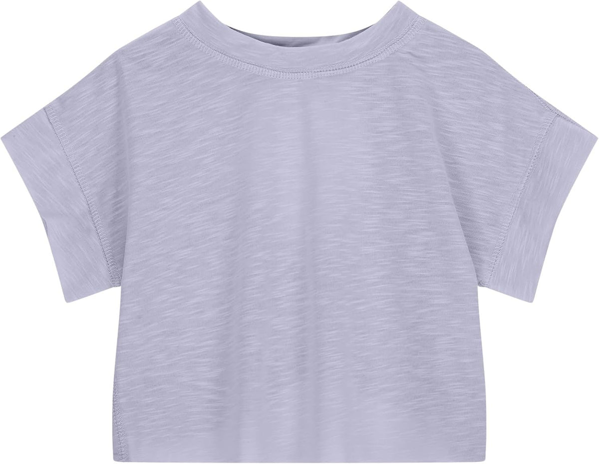 Skiennix Summer Tops for Kids - Fashionable Round Neck Short Sleeve Tees | Cute Casual Backless Design