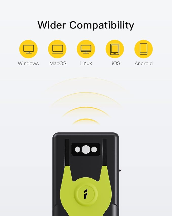 Inateck Mini 2D Barcode Scanner — Bluetooth, 2.4G & USB 3-in-1 Wireless