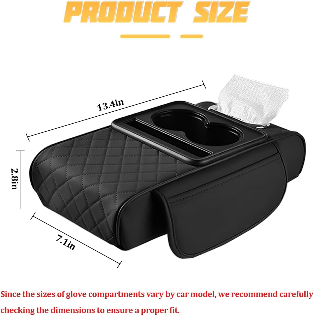 Zpana 4 in 1 Car Center Console Armrest Pillow, Memory Foam, Black