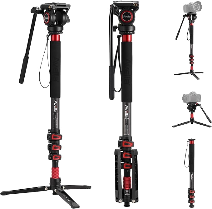 Avella CD324 Carbon Fiber Video Monopod Kit,