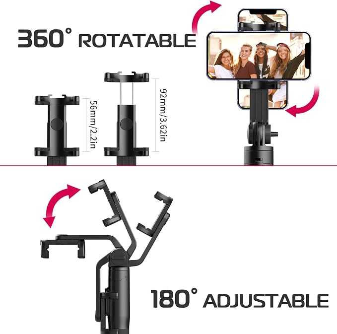 ULANZI SK-03 Selfie Stick Tripod, 3 in 1 Extendable Phone Holder