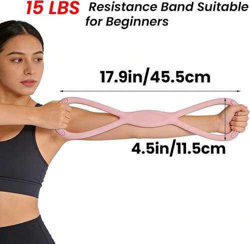 Figure 8 Resistance Band - Non-Slip Handles for Home Gym, Yoga & Physical Therapy | Ideal for Men & Women
