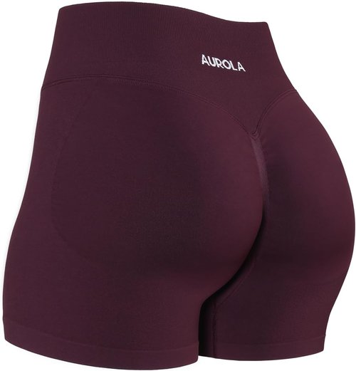 AUROLA Workout Shorts for Women - No Roll Up, Squat Proof, Scrunch Seamless Compression | Sizes 2.5-6.5