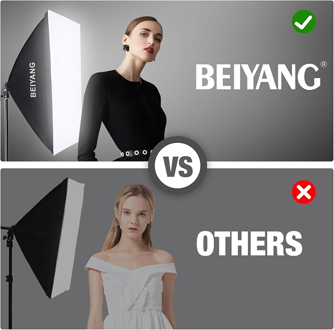 BEIYANG Softbox Lighting Kit, 2x20''x28'' Photography Soft Box