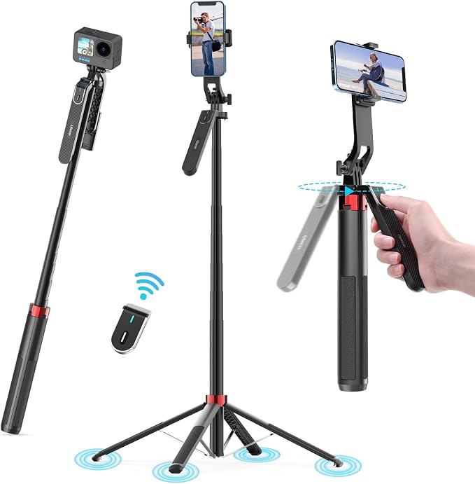 ULANZI MA09 71'' Phone Tripod, Selfie Stick Cell Phone Tripod Stand