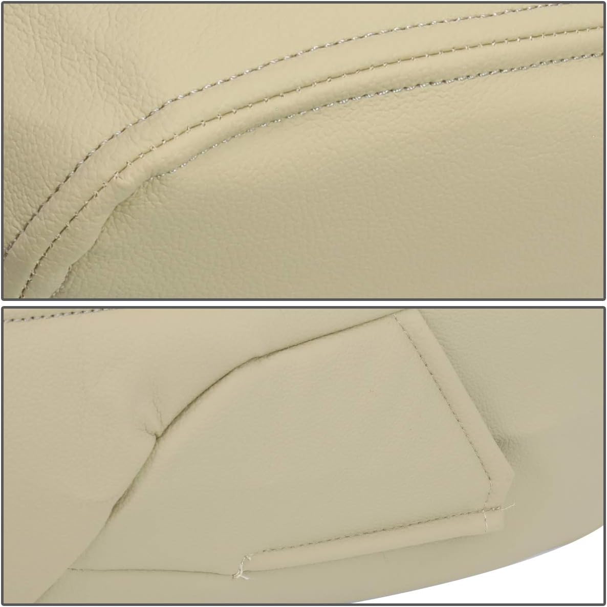 DNA MOTORING Center Console Armrest Cover Compatible with 07-14 Silverado Sierra 1500 2500HD 3500HD / Suburban/Tahoe/Yukon, Beige Leather Armrest Lid Covering, ZTL-Y-0067