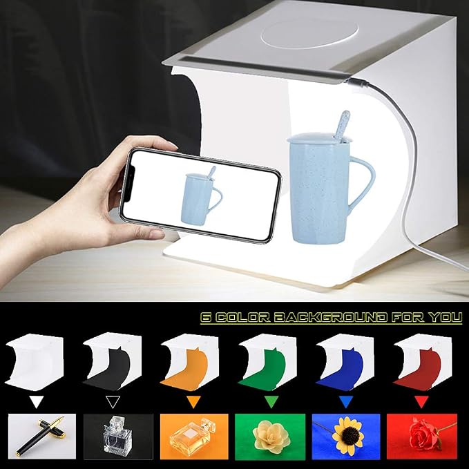 Mini Photo Studio Tent Jewelry Light Box Kit, SENLIXIN Portable Foldable Small