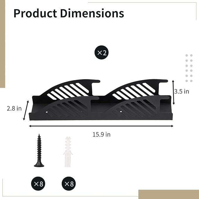 OMISTAR 2 Pcs Jack Stand Wall Mount Organizers, Heavy Duty Jack Stand Holders, Solid Steel Vertical Storage Racks, Car Tower Trailer Accessories for Garage, Fit 2 & 3 Ton Jack Stands