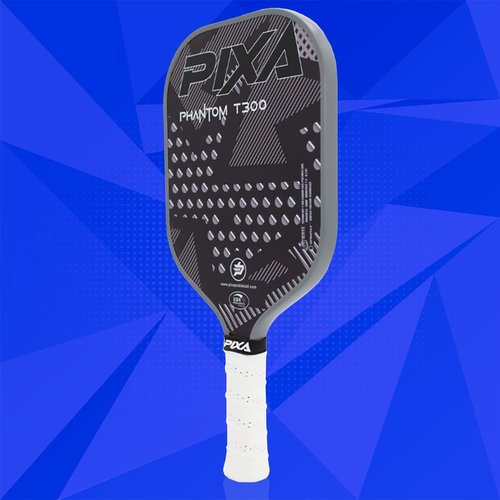 Carbon Fiber Pickleball Paddle Set of 2 – 16mm T300 Textured Surface for Spin & Control – Premium Grip, USAPA Approved – Includes 4 Outdoor Pickleballs, 2 Cooling Towels & Bag – PIXA Phantom Set