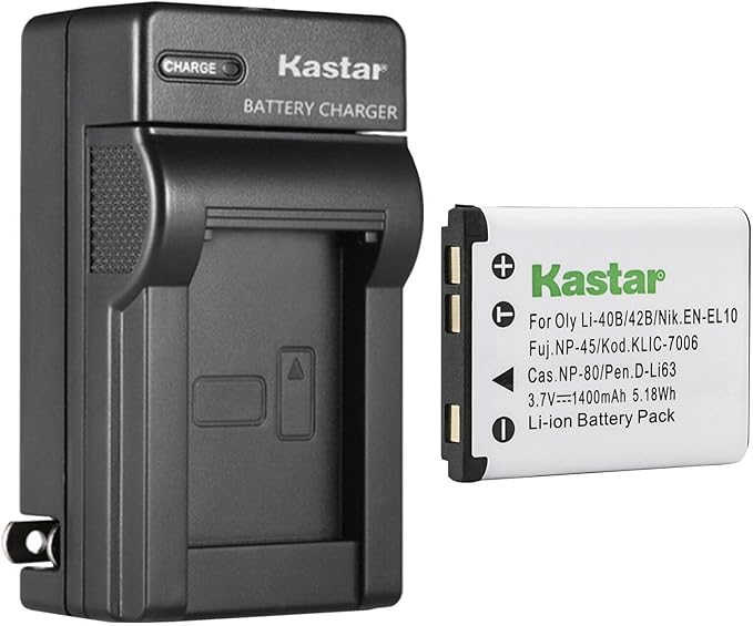 Kastar 1-Pack Li-42B Battery and AC Wall Charger Replacement