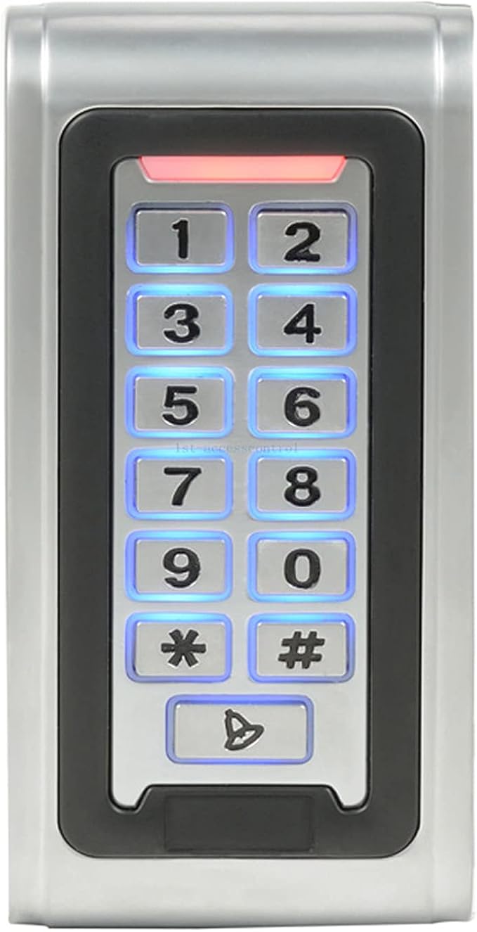 Waterproof Metal Keypad Reader TCP/IP 2 Doors Access Control Kit Outdoor