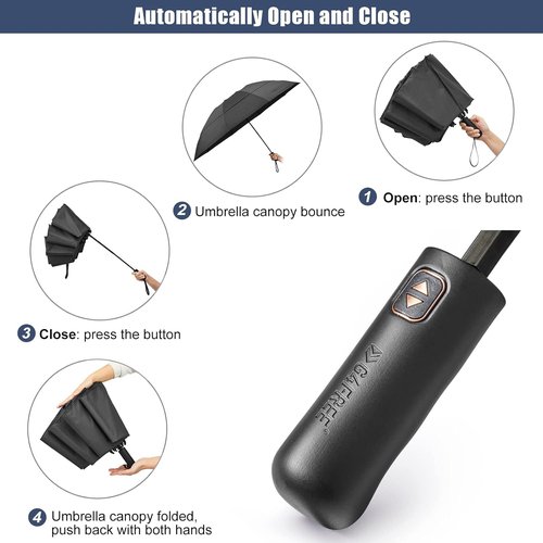 G4Free Large Golf Umbrella - Windproof Compact Reverse Design | Automatic Open & Close, 42-62 Inch