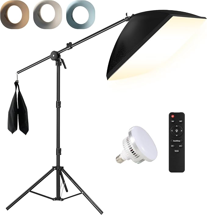 NiceVeedi Softbox Photography Lighting Kit, Overhead Studio Lights