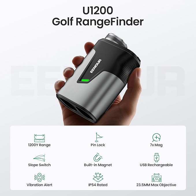 EENOUR Golf Range Finder with Slope, 1200 Yards Golf Rangefinder, Laser