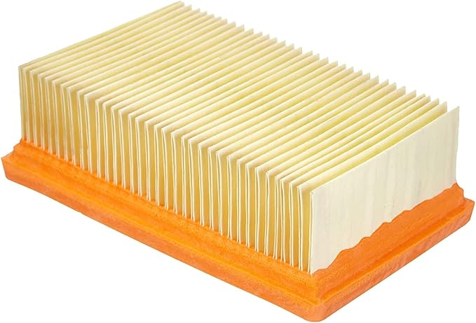 Kärcher Flat Pleated Filter for Karcher Wet Dry Vacuum - Compatible with WD 4, WD 5/P and WD 6 P S Wet Dry Vacs - Reusable Filter