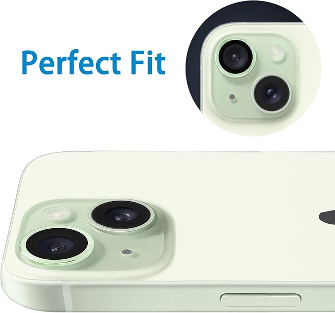 Compatible with iPhone 15 and 15 Plus Camera Lens Protector, Anti-Scratch Lens