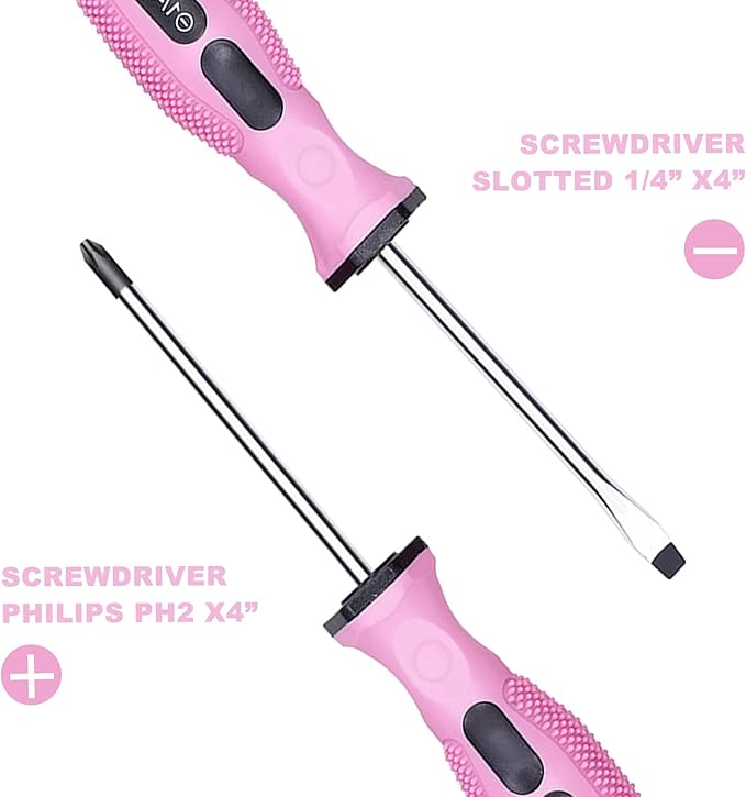 FASTPRO 7-Piece Pink Tool Kit, Household Tool Set for women, Basic Hand Tools for Home Maintenance & Repairing, Includes Small Tool Bag