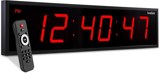 Ivation Oversized 36" Large Digital LED Clock | Big Digital Clock
