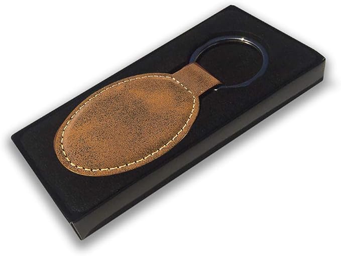 LaserGram Oval Keychain, Off Road Racer, Personalized Engraving Included (Rustic with Gold)