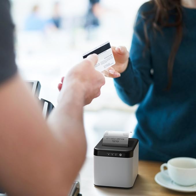 Bisofice 80mm Receipt Printer ESC/POS Thermal Printer Desktop Direct Print