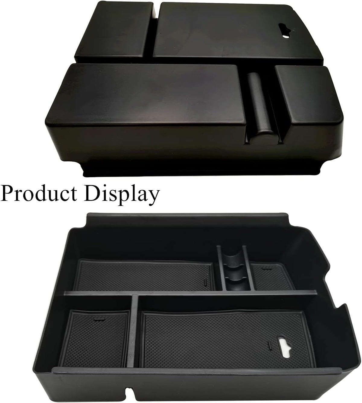 Center Console Organizer fit for VW Atlas and Cross Sport 2018 2019 2020 2021 2022 2023 Interior Storage Box Accessories (Not fit for 2024) (Console Organizer)