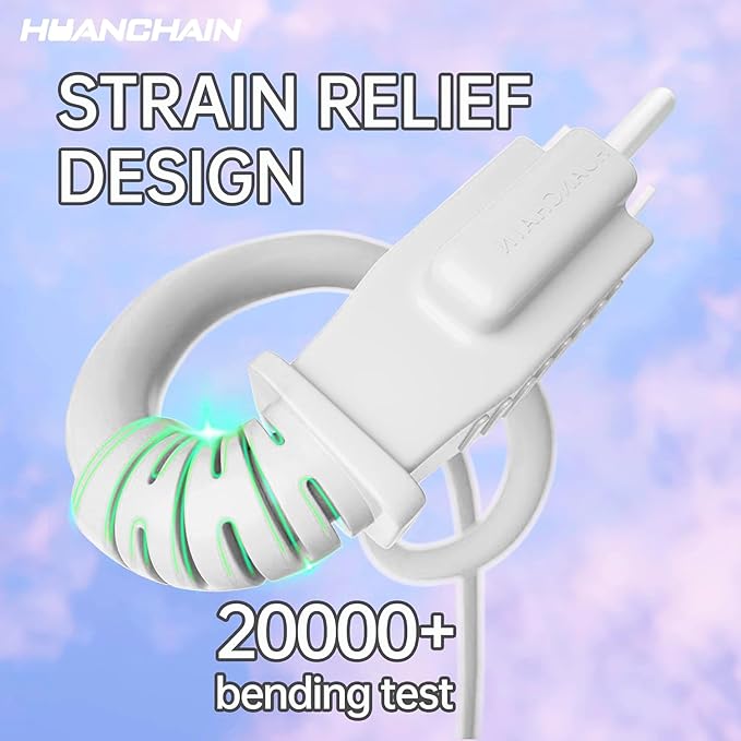 HUANCHAIN Indoor Outdoor White Extension Cord 15 ft Waterproof, 16/3 Gauge Flexible Cold-Resistant Appliance Extension Cord Outside, 13A 1625W 16AWG SJTW, 3 Prong Electric Cable, ETL
