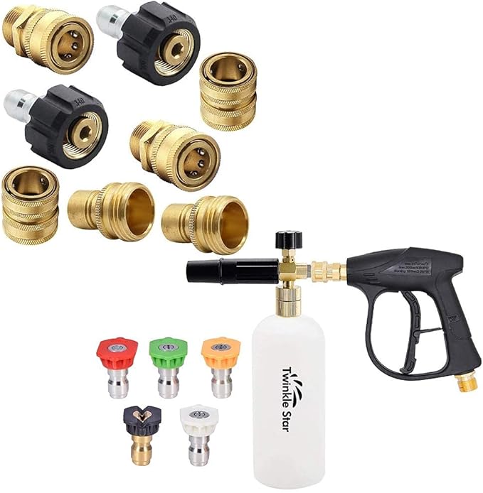 Twinkle Star Pressure Washer Adapter Set | Pressure Washer Gun Snow Foam Lance