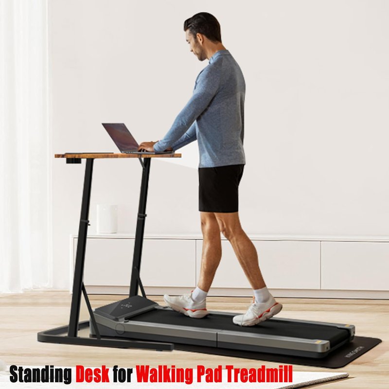 VTORY Adjustable Standing Desk for Walking Pad Treadmill, Desk for Bike/Cycling, Stand Table for Treadmill Walking Pad, Bike/Walking Pad/Treadmill Trainer Desk Stand, Attachment, Bar for Walking Pad
