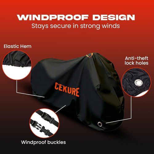 Bike Cover for 2-3 Bikes | 600D Waterproof Heavy-Duty Outdoor Storage - Fits eBikes, Mountain Bikes & More