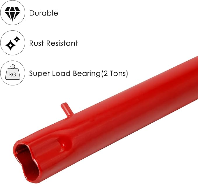XMJY 2 Ton Jack Handle Replacement—Horizontal Hydraulic Pole Jack Stands Automotive Car Jack Accessories(Red)