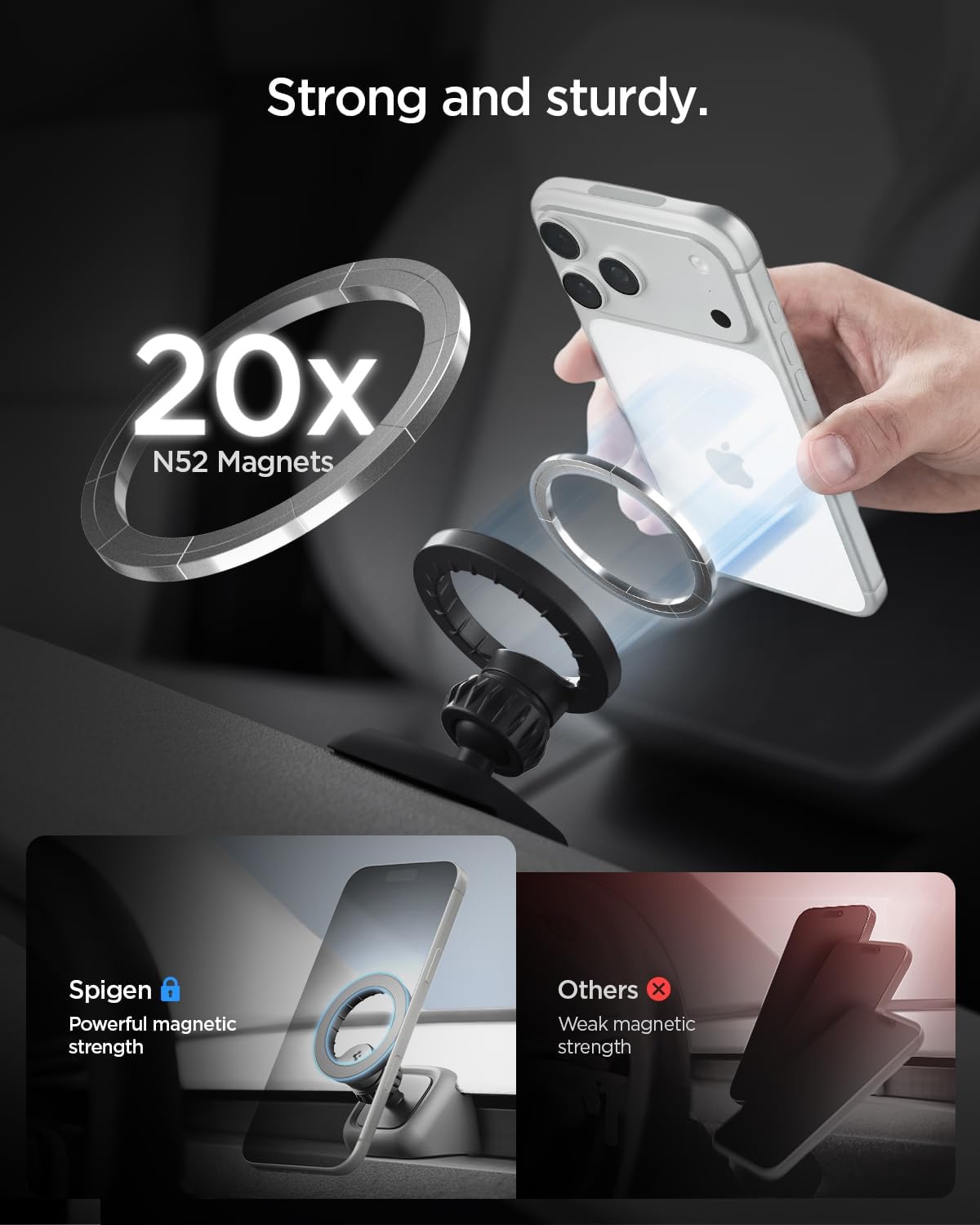Spigen Tesla Air Vent MagSafe Mount for Model Y Juniper & YL & 3 Highland