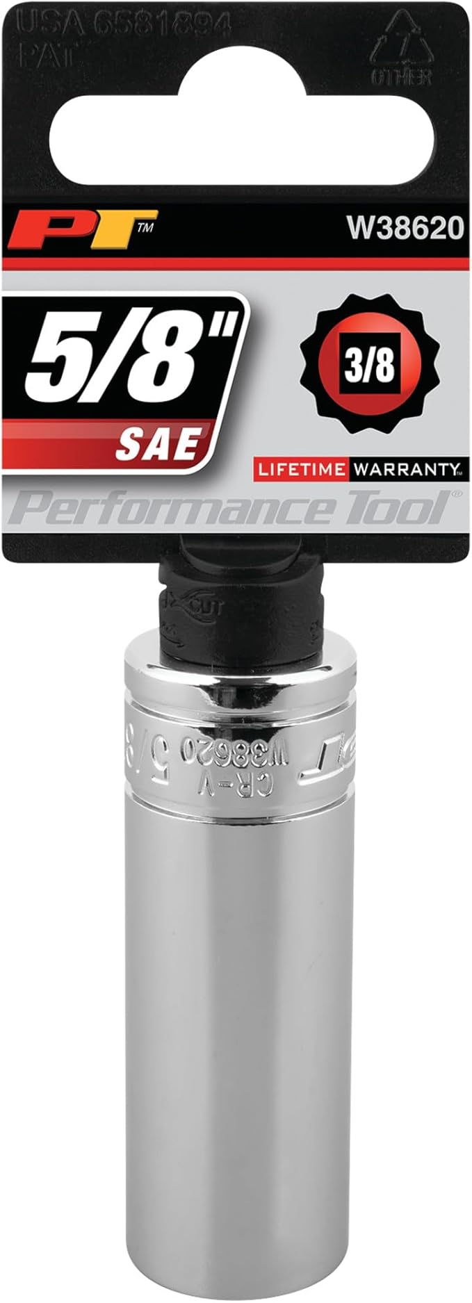 Performance Tool W38620 12-Point Socket, 3/8-Inch Drive, 5/8