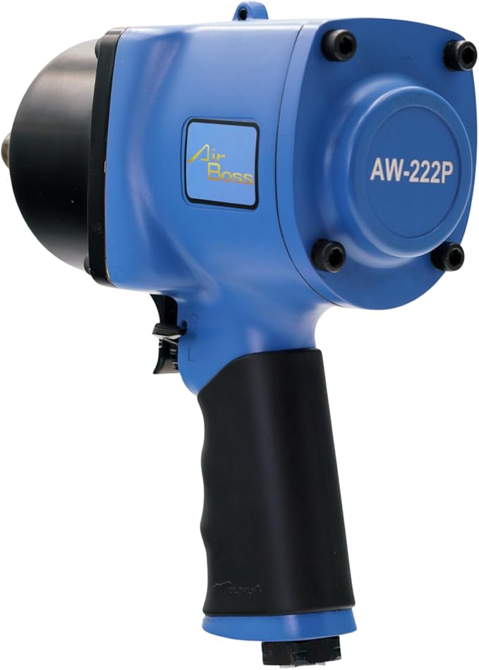 Airboss AW-222 3/4" US Germany Award Winning Premium Air Impact Wrench Heavy Duty 2400 ft-lb Nut Busting Torque 8.5 Pounds Award-Winning Design Lightweight High Performance