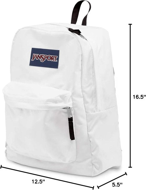 JanSport Superbreak Backpack - Durable & Lightweight Design | Stylish White Color