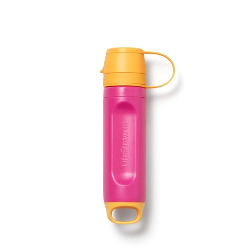 LifeStraw Peak Series - Solo Personal Water Filter | Removes Bacteria & Microplastics | Pink Lemonade