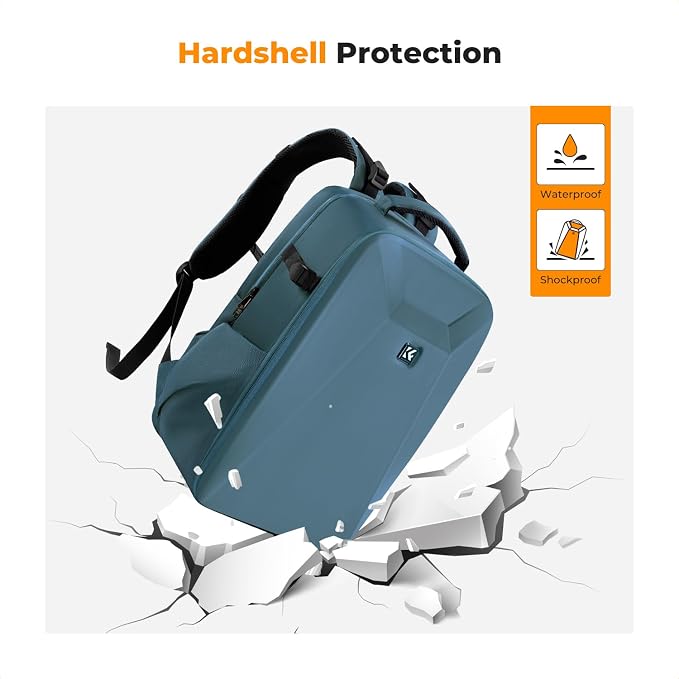 K&F CONCEPT Camera Backpack, Hardshell Photography DSLR Camera Bag