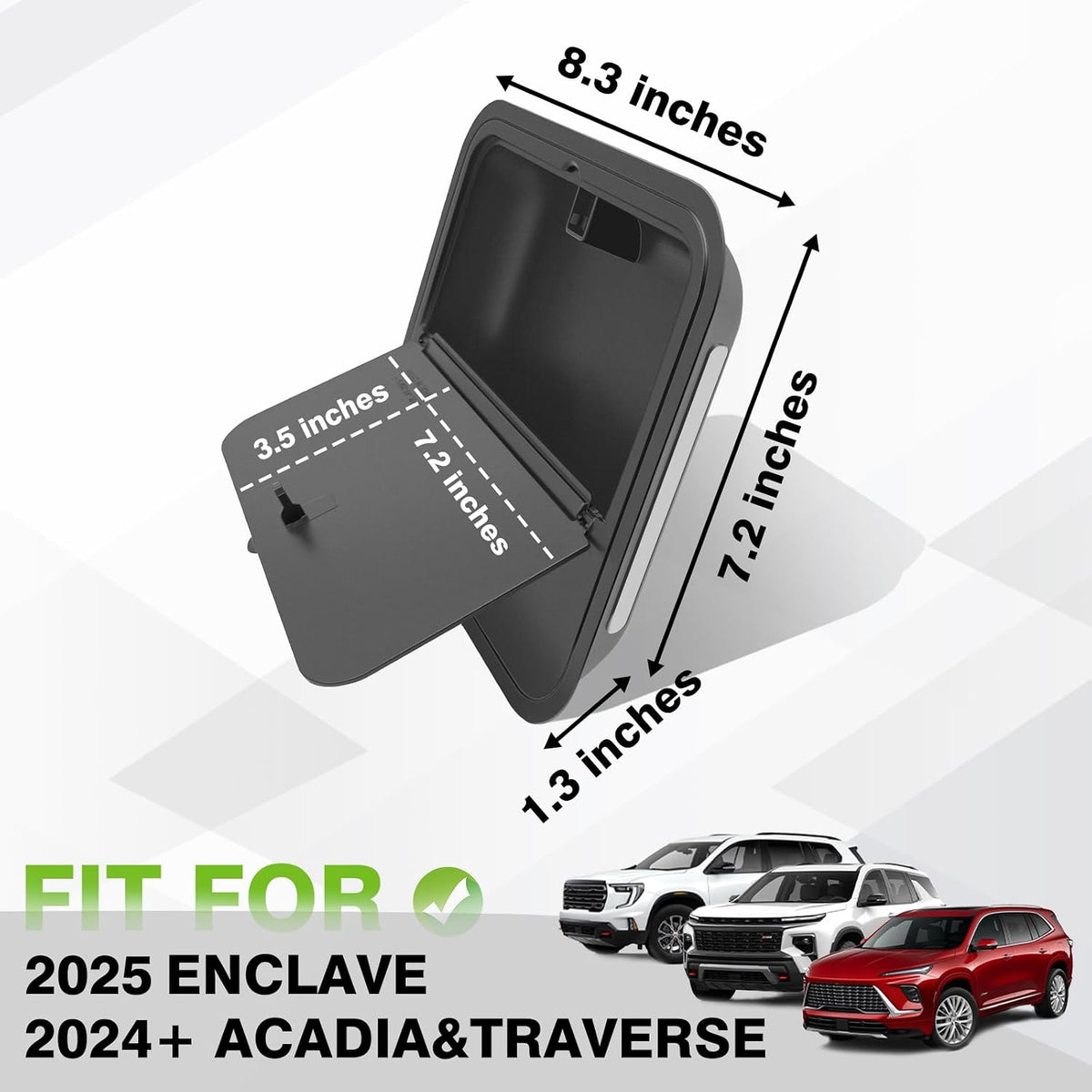 Muslogy Console Hidden Organizer for 2024-2026 Acadia/Traverse/2025+Enclave