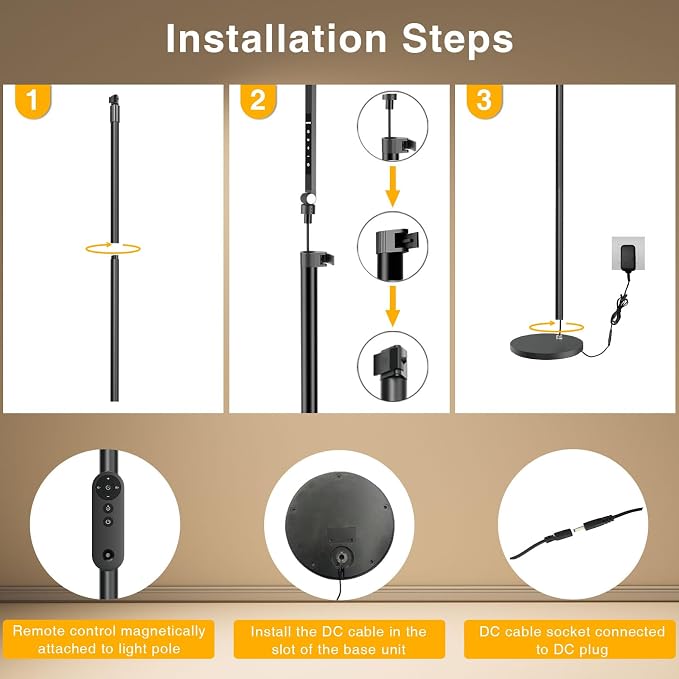 LitONES Ring Light with Stand, 15W Dimmable Zoom Lighting
