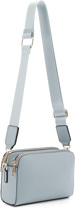 EVVE Crossbody Bags for Women Trendy Triple Zip Small Crossbody Camera Bag Purse