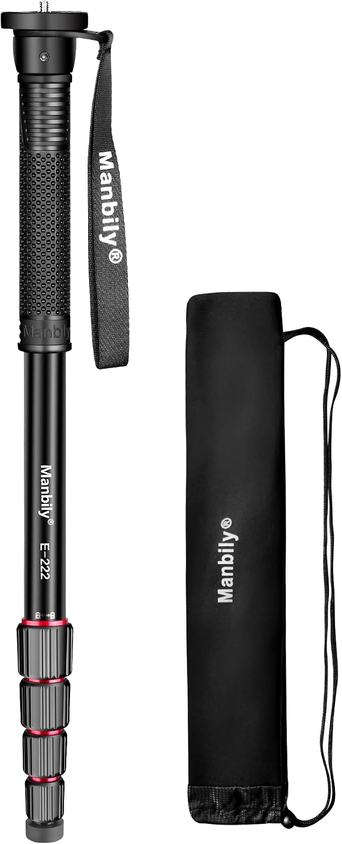 Manbily 65-Inch Camera Monopod, 5 Sections Aluminum Travel Monopod