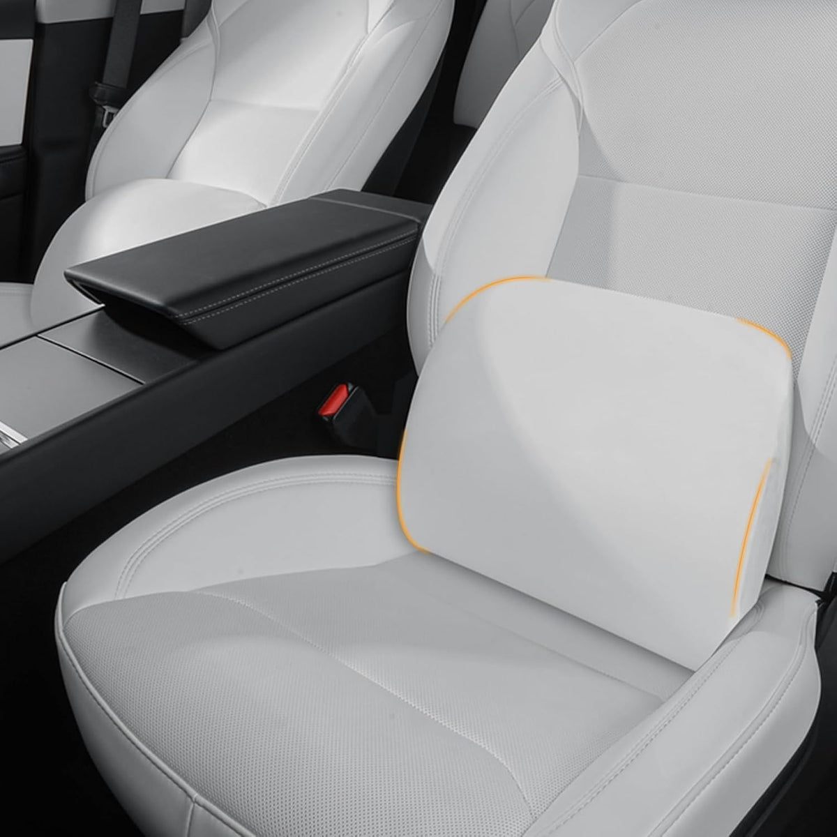 Memory Foam Lumbar Support Pillow for Tesla Black 1pc