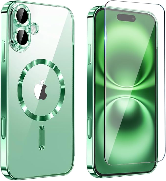 Magnetic Glossy Case for iPhone 17, iPhone17 Phone Case Slim Clear Luxury