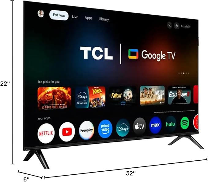 TCL 32-INCH Class Q3K Series (1080p) FHD QLED Smart Google TV (2024) (Renewed)