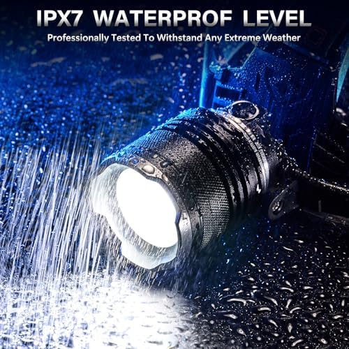 AKNEAR LED Rechargeable Super Bright Headlamp, 99000 High Lumens Head lamp