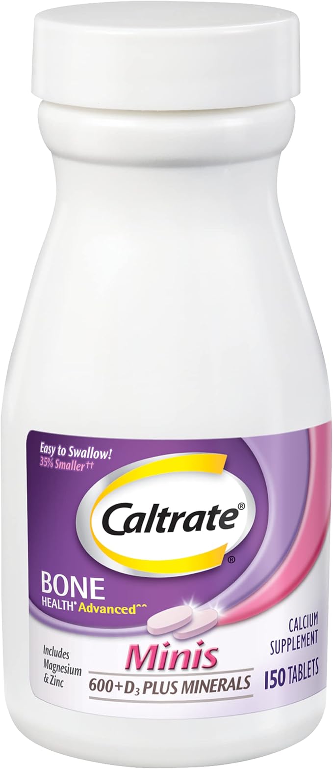 Caltrate Calcium & Vitamin D3 Supplement Plus Minerals Mini Tablets, 150 ea (Pack of 4)