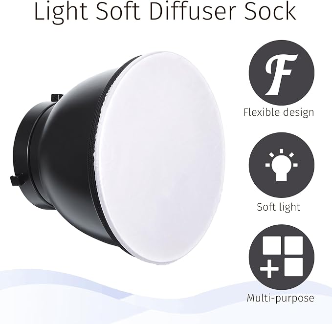 3 Pcs Light Diffuser, Standard Cloth Diffusers Lights Sock