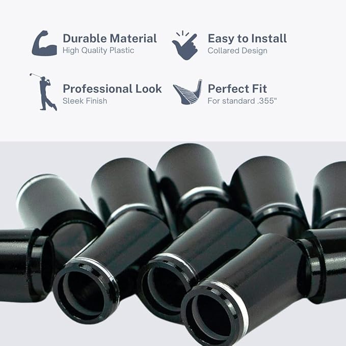 Golfer's Workshop .355 Taper Tip Collared Golf Club Ferrules